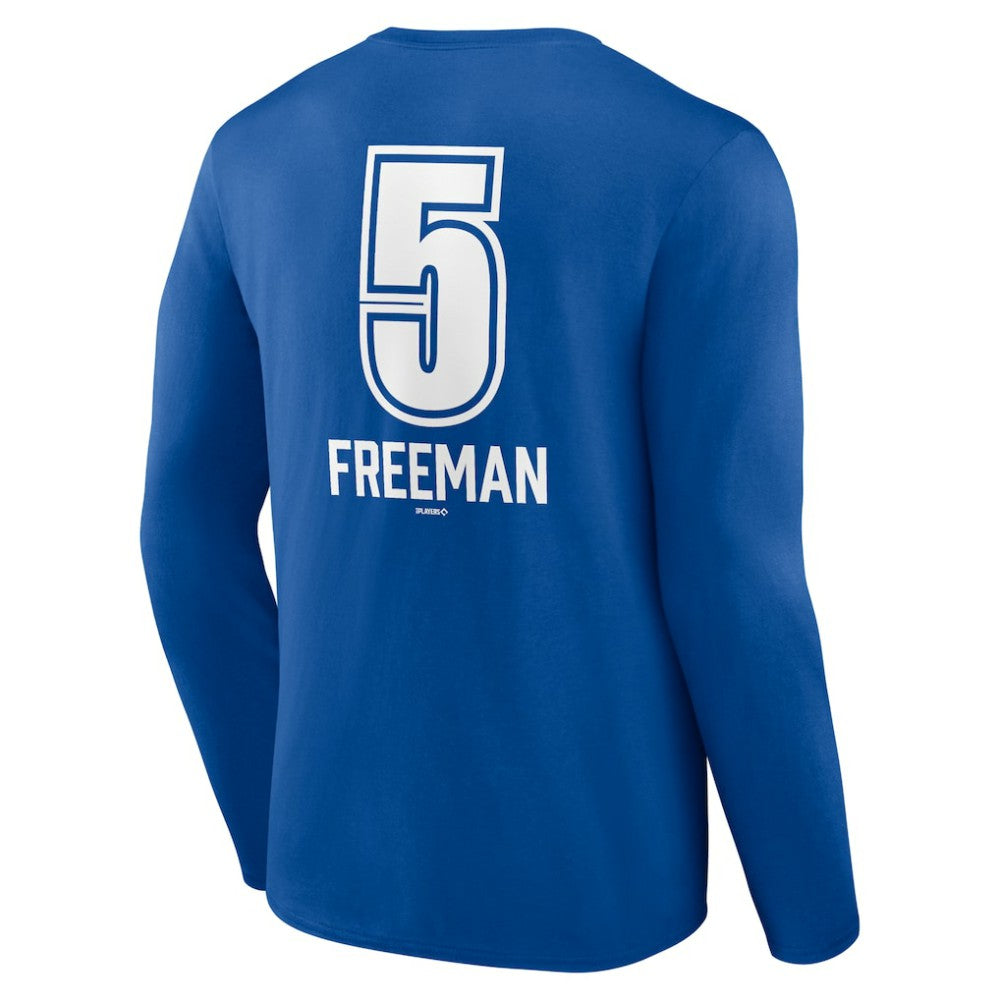 Freddie Freeman Los Angeles Dodgers Fastball Player Name & Number Long Sleeve T-Shirt - MLB T-shirts