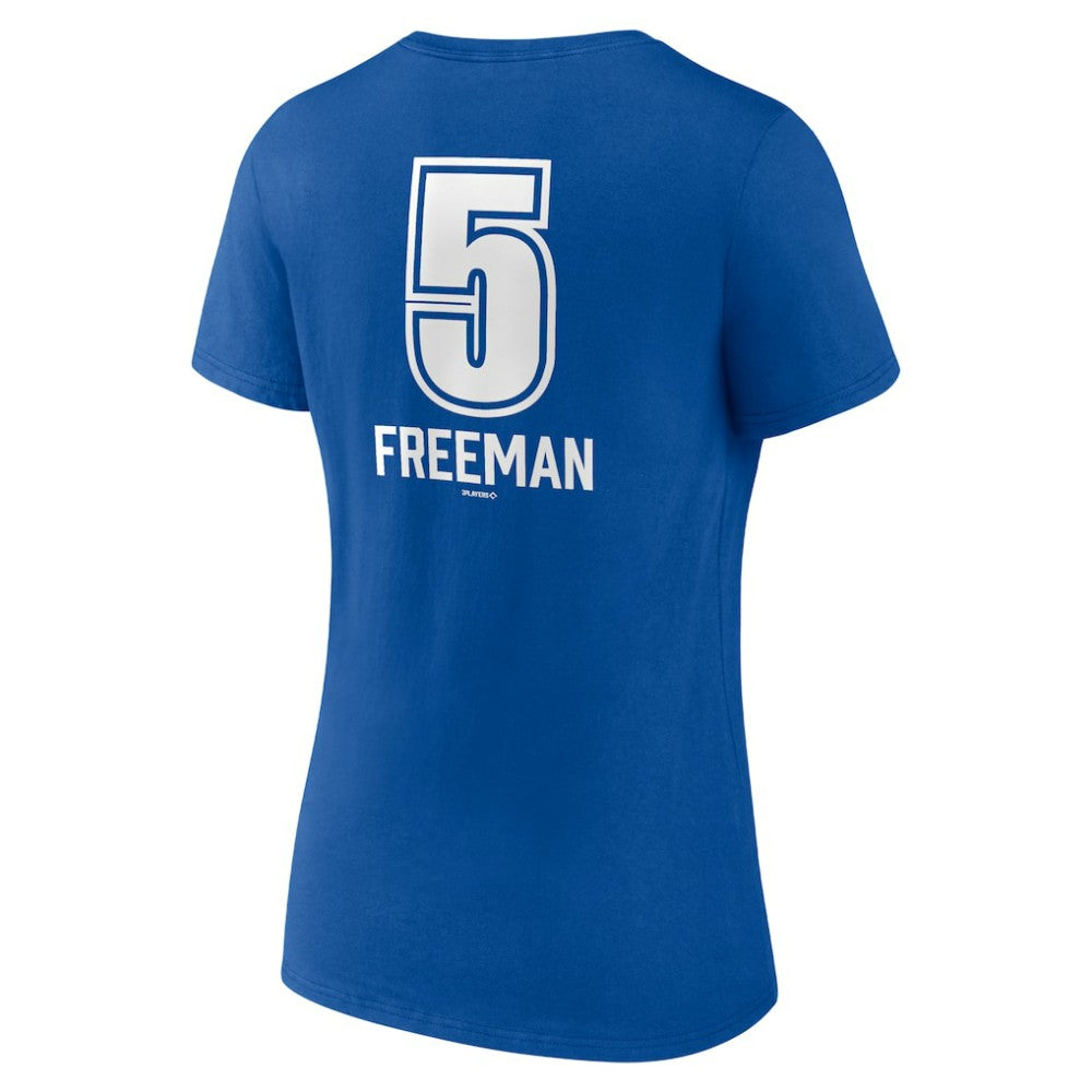 Freddie Freeman Los Angeles Dodgers Women's Fastball Player Name & Number V-Neck T-Shirt - MLB T-shirts