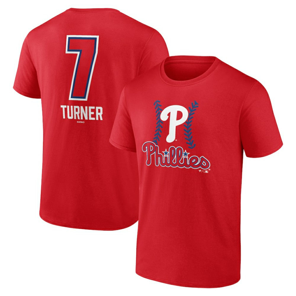 Trea Turner Philadelphia Phillies Fastball Player Name & Number T-Shirt - MLB T-shirts