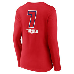 Trea Turner Philadelphia Phillies Women's Fastball Player Name & Number Long Sleeve V-Neck T-Shirt - MLB T-shirts