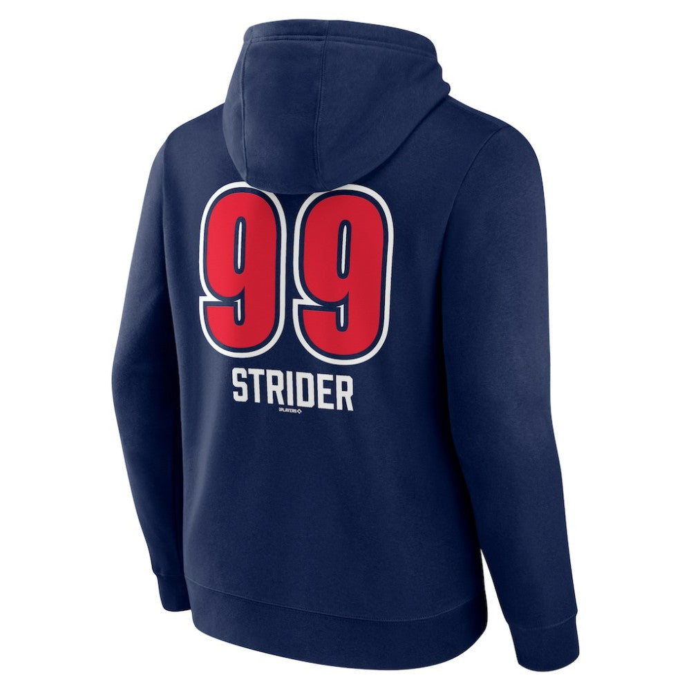Spencer Strider Atlanta Braves Fastball Player Name & Number Pullover Hoodie - MLB Hoodies