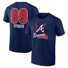Spencer Strider Atlanta Braves Fastball Player Name & Number T-Shirt - MLB T-shirts