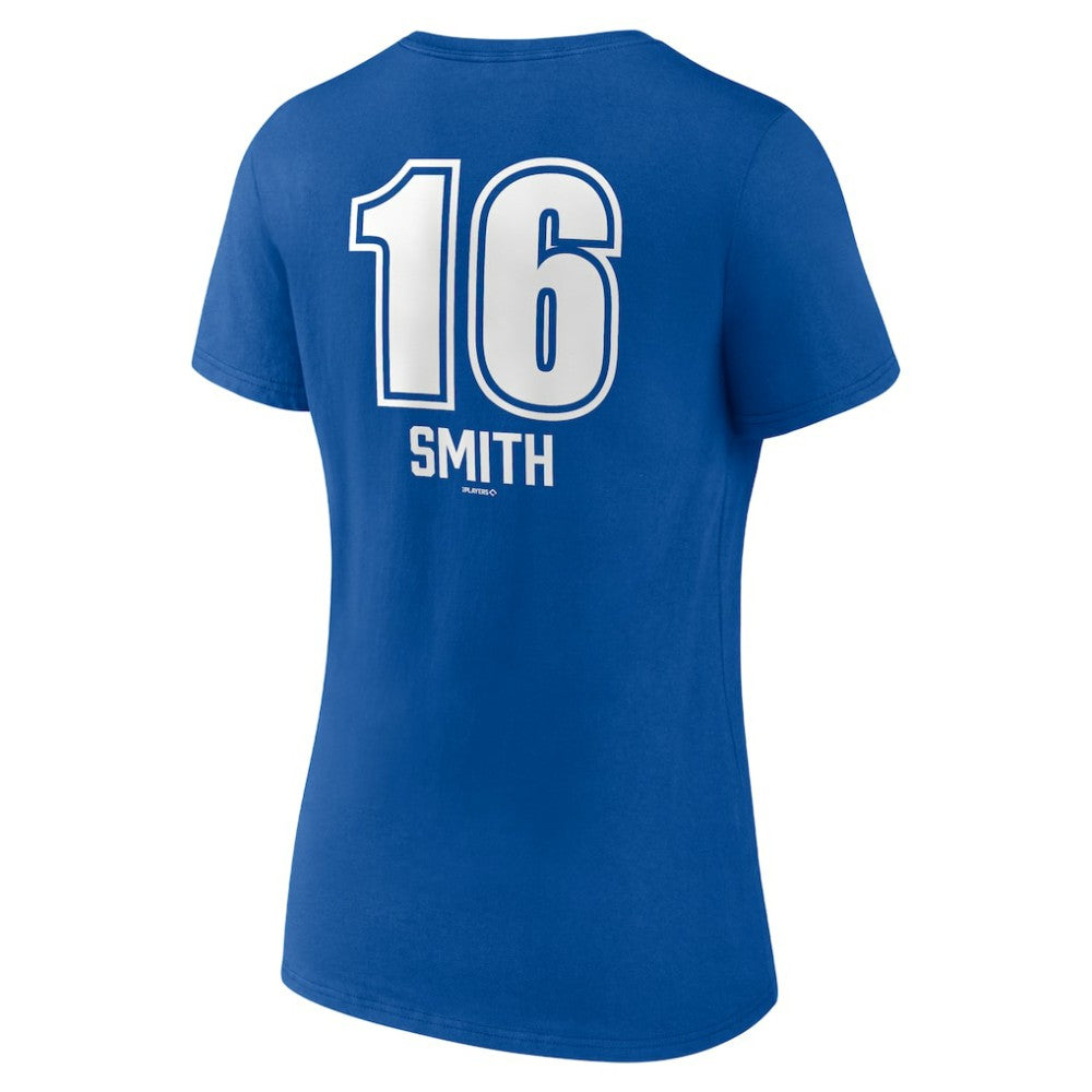 Will Smith Los Angeles Dodgers Women's Fastball Player Name & Number V-Neck T-Shirt - MLB T-shirts