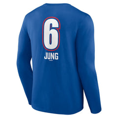 Josh Jung Texas Rangers Fastball Player Name & Number Long Sleeve T-Shirt - MLB T-shirts