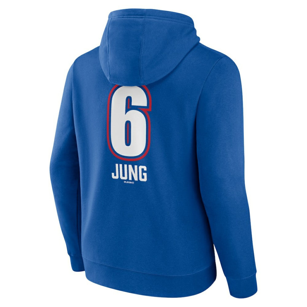 Josh Jung Texas Rangers Fastball Player Name & Number Pullover Hoodie - MLB Hoodies