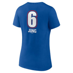 Josh Jung Texas Rangers Women's Fastball Player Name & Number V-Neck T-Shirt - MLB T-shirts