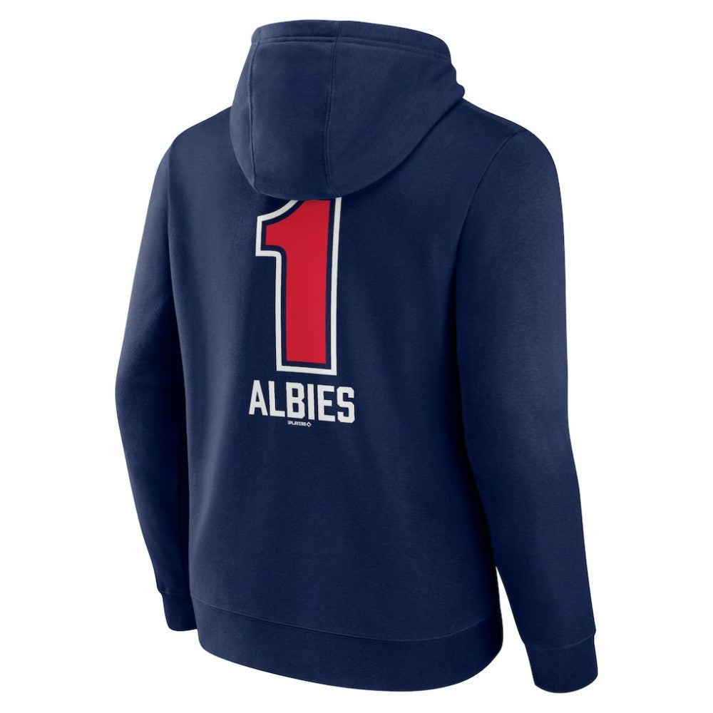 Ozzie Albies Atlanta Braves Fastball Player Name & Number Pullover Hoodie - MLB Hoodies