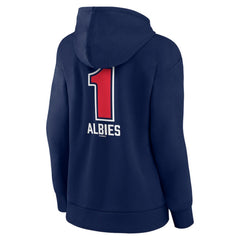Ozzie Albies Atlanta Braves Women's Fastball Player Name & Number Pullover Hoodie - MLB Hoodies
