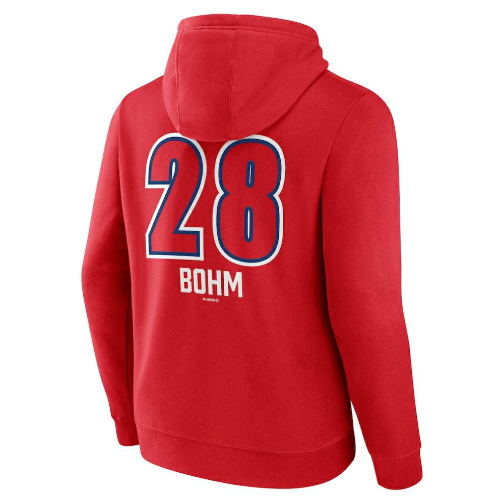 Alec Bohm Philadelphia Phillies Fastball Player Name & Number Pullover Hoodie - MLB Hoodies