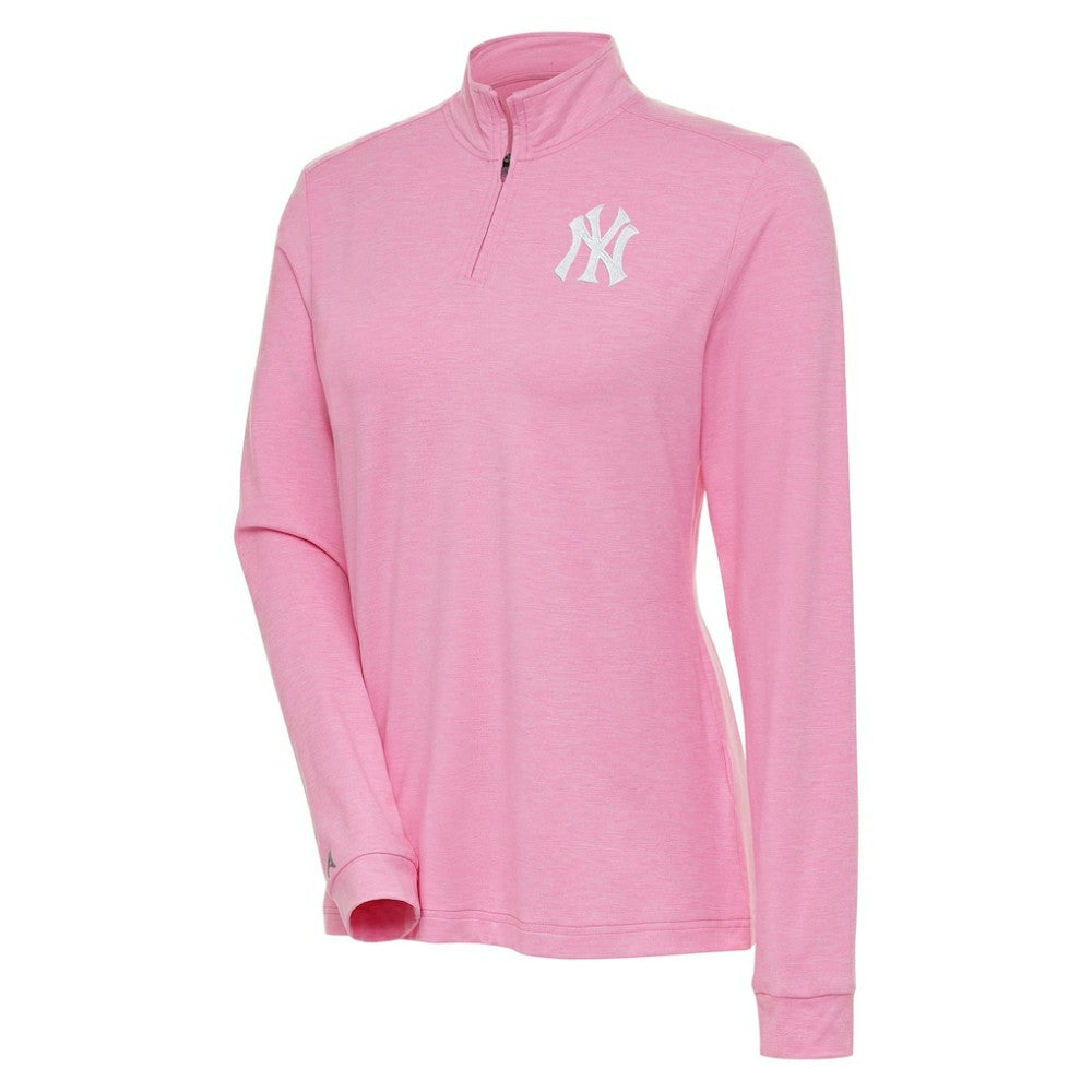 New York Yankees Antigua Women's Mentor Quarter-Zip Pullover Top - MLB Pullover