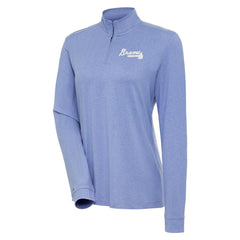 Atlanta Braves Antigua Women's Mentor Quarter-Zip Pullover Top - MLB Pullover