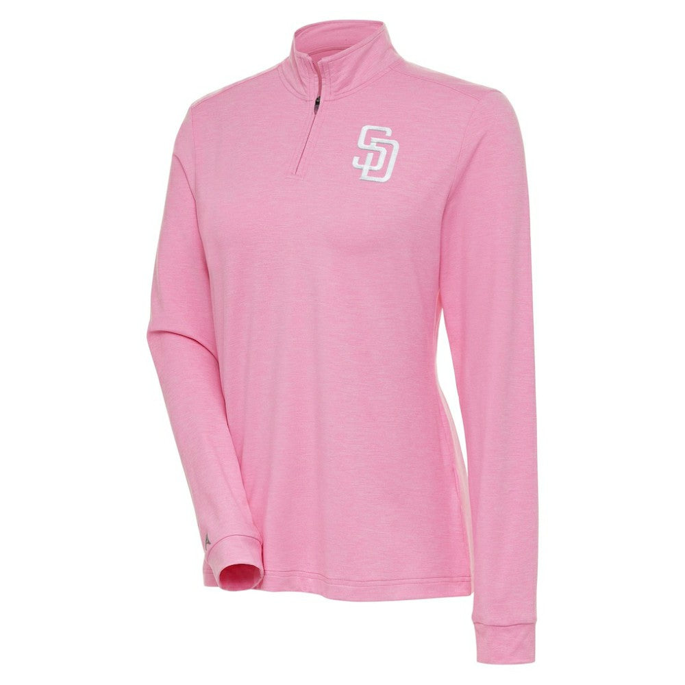 San Diego Padres Antigua Women's Mentor Quarter-Zip Pullover Top - MLB Pullover