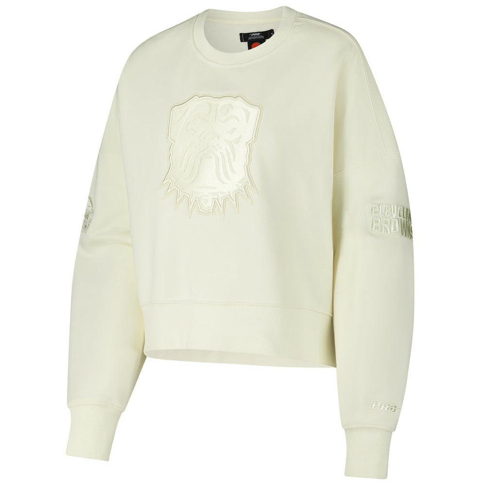 Cleveland Browns Pro Standard Triple Tonal Cropped Fleece Pullover Sweatshirt | NFL US