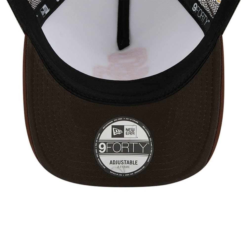 San Diego Padres New Era Checkered Flag A-Frame Trucker 9FORTY Adjustable Hat - MLB Hats