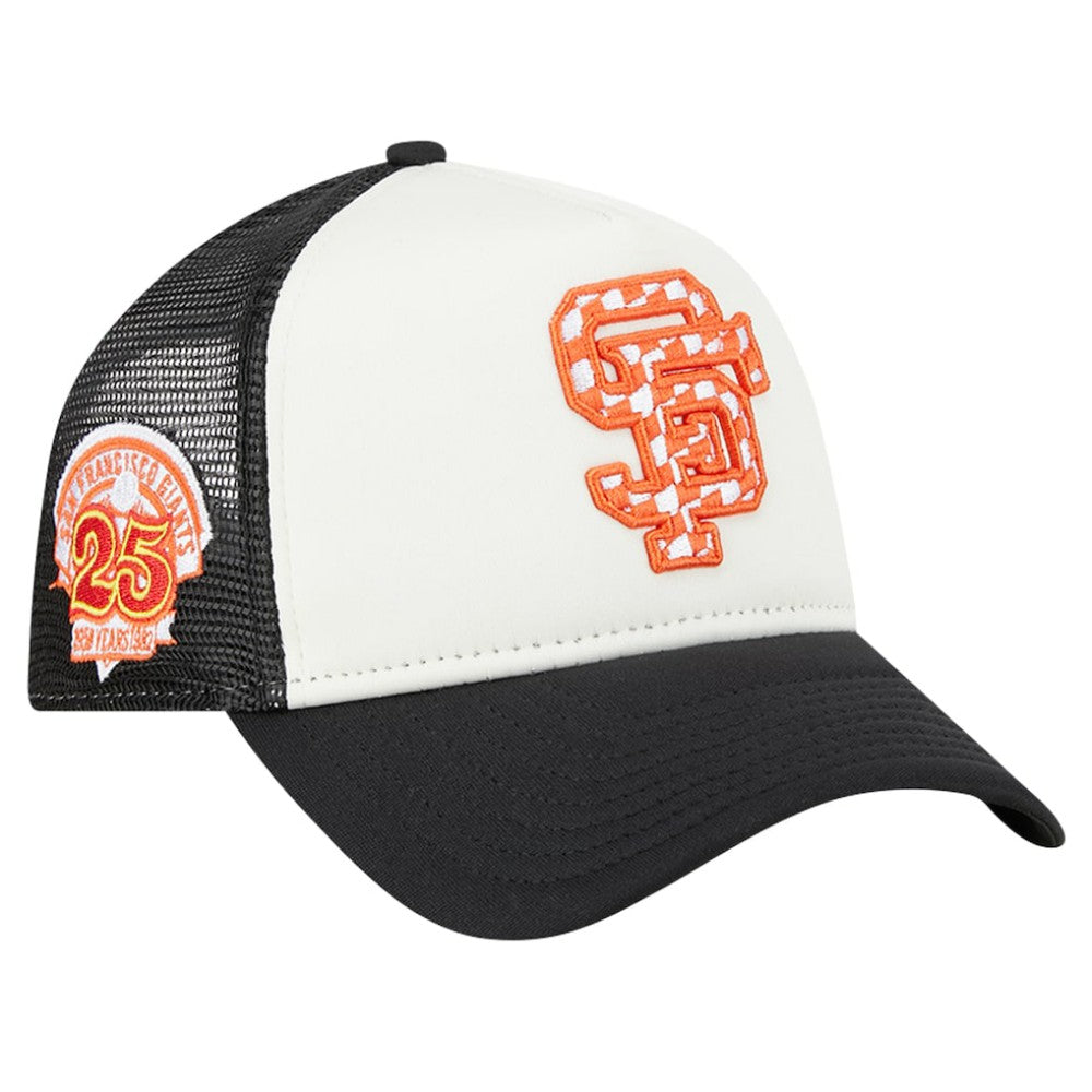 San Francisco Giants New Era Checkered Flag A-Frame Trucker 9FORTY Adjustable Hat - MLB Hats