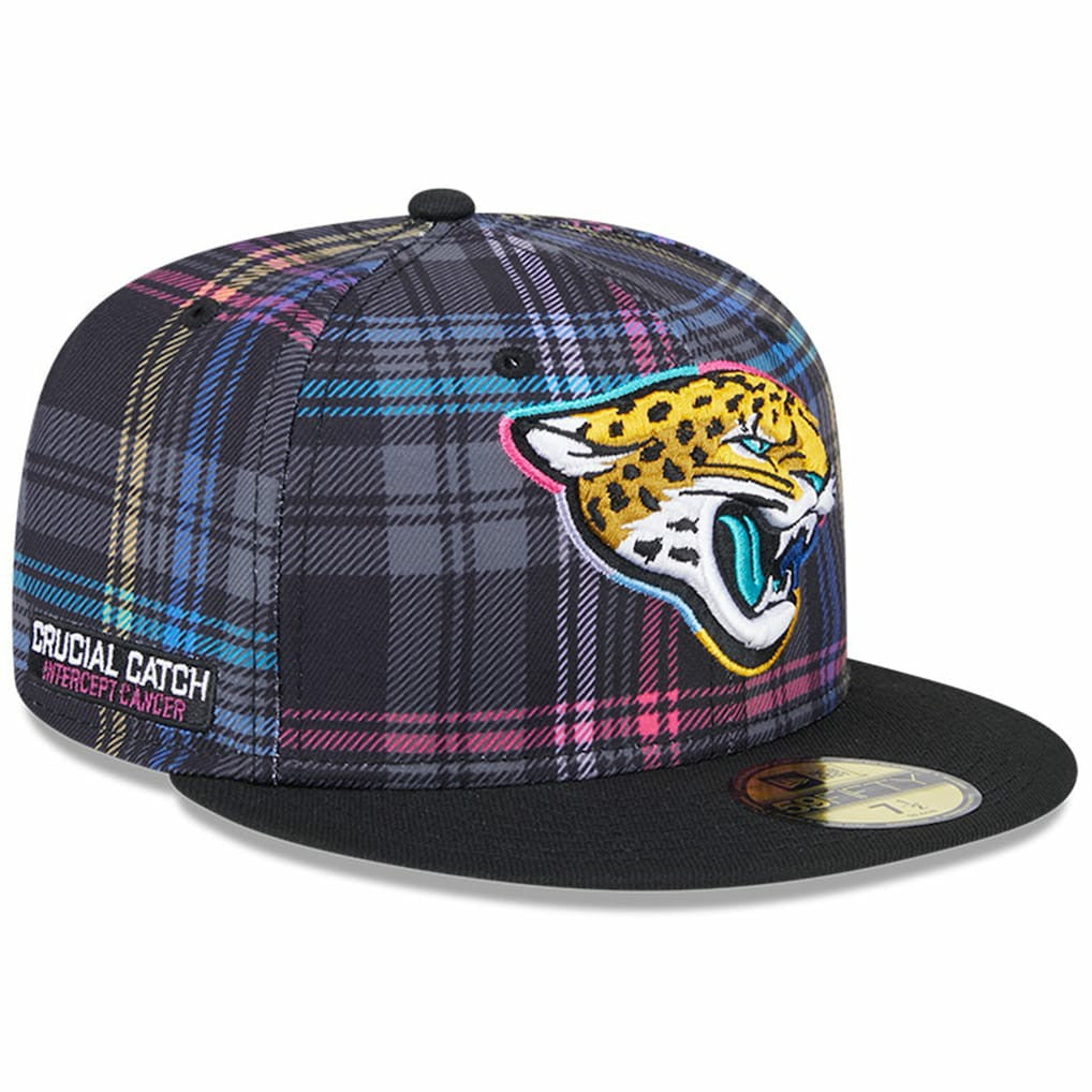 Jacksonville Jaguars 2024 NFL Crucial Catch Plaid 59FIFTY Fitted Hat | NFL Hot