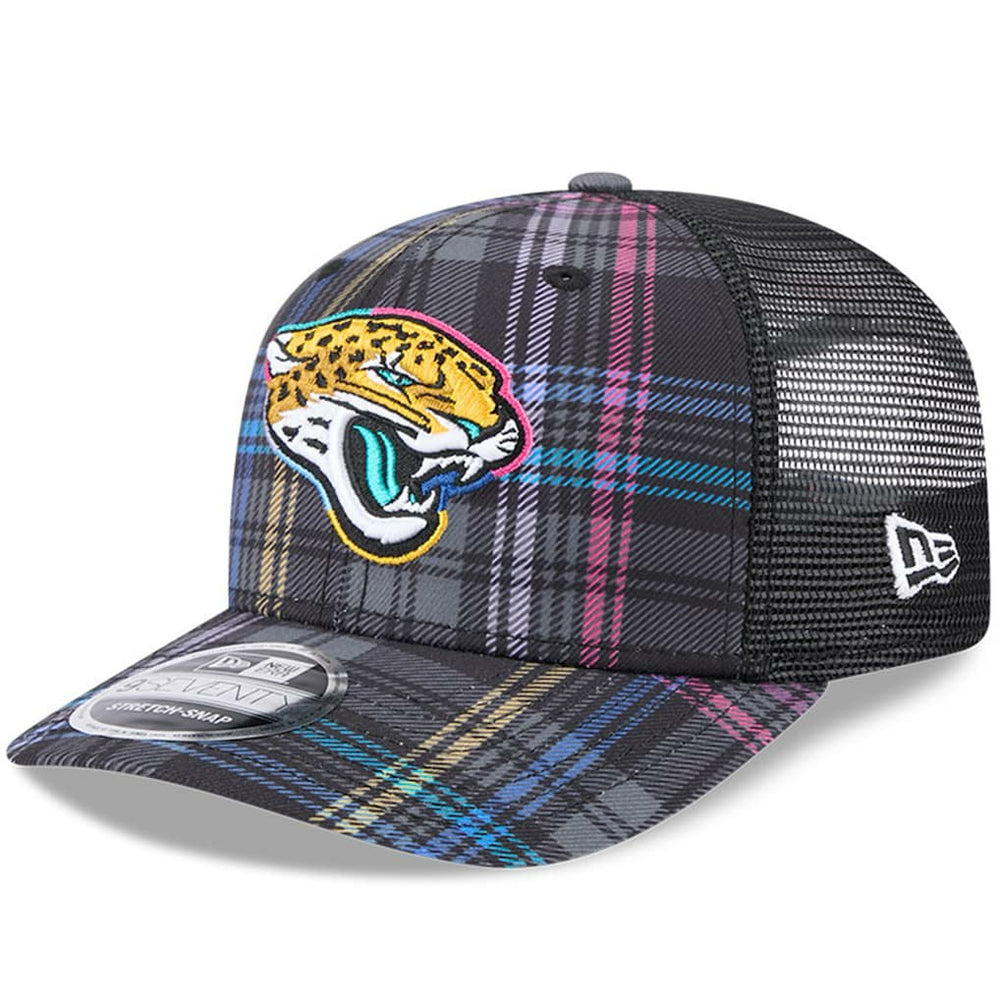 Jacksonville Jaguars 2024 NFL Crucial Catch Plaid 9SEVENTY Trucker Snapback Hat | NFL Outlet