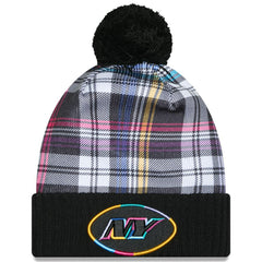 New York Jets Youth 2024 NFL Crucial Catch Plaid Cuffed Pom Knit Hat | NFL Online