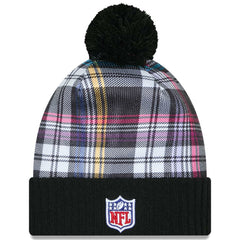 New York Jets Youth 2024 NFL Crucial Catch Plaid Cuffed Pom Knit Hat | NFL Online