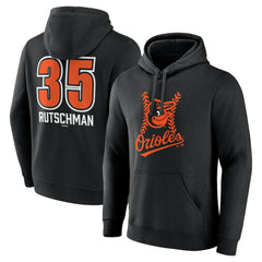 Adley Rutschman Baltimore Orioles Fastball Player Name & Number Pullover Hoodie - MLB Hoodies