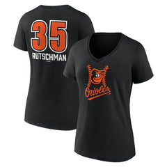 Adley Rutschman Baltimore Orioles Women's Fastball Player Name & Number V-Neck T-Shirt - MLB T-shirts
