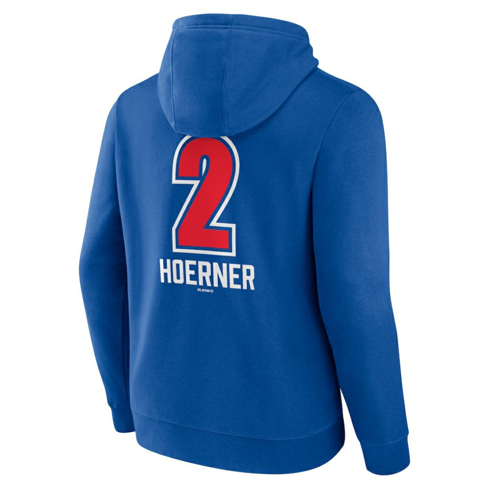 Nico Hoerner Chicago Cubs Fastball Player Name & Number Pullover Hoodie - MLB Hoodies