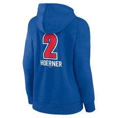 Nico Hoerner Chicago Cubs Women's Fastball Player Name & Number Pullover Hoodie - MLB Hoodies