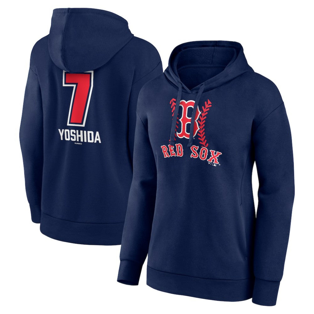 Masataka Yoshida Boston Red Sox Women's Fastball Player Name & Number Pullover Hoodie - MLB Hoodies