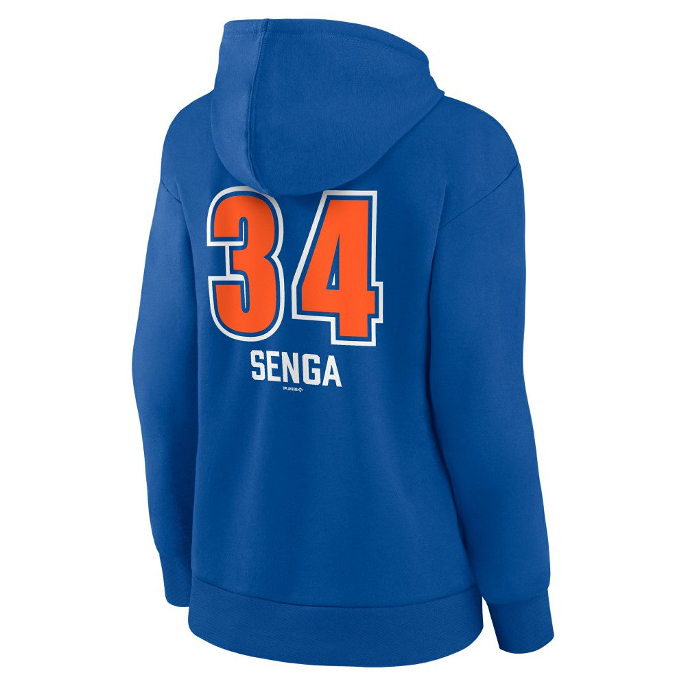 Kodai Senga New York Mets Women's Fastball Player Name & Number Pullover Hoodie - MLB Hoodies