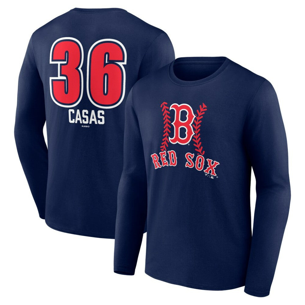 Triston Casas Boston Red Sox Fastball Player Name & Number Long Sleeve T-Shirt - MLB T-shirts