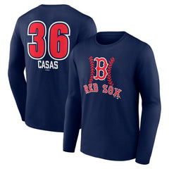 Triston Casas Boston Red Sox Fastball Player Name & Number Long Sleeve T-Shirt - MLB T-shirts