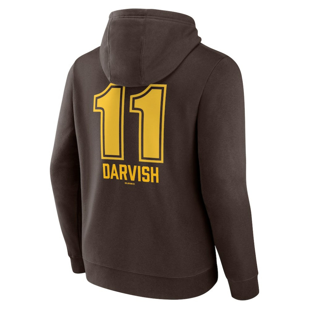 Yu Darvish San Diego Padres Fastball Player Name & Number Pullover Hoodie - MLB Hoodies