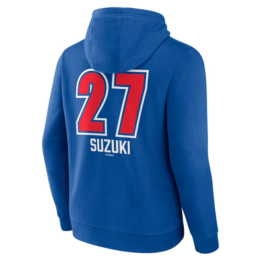 Seiya Suzuki Chicago Cubs Fastball Player Name & Number Pullover Hoodie - MLB Hoodies