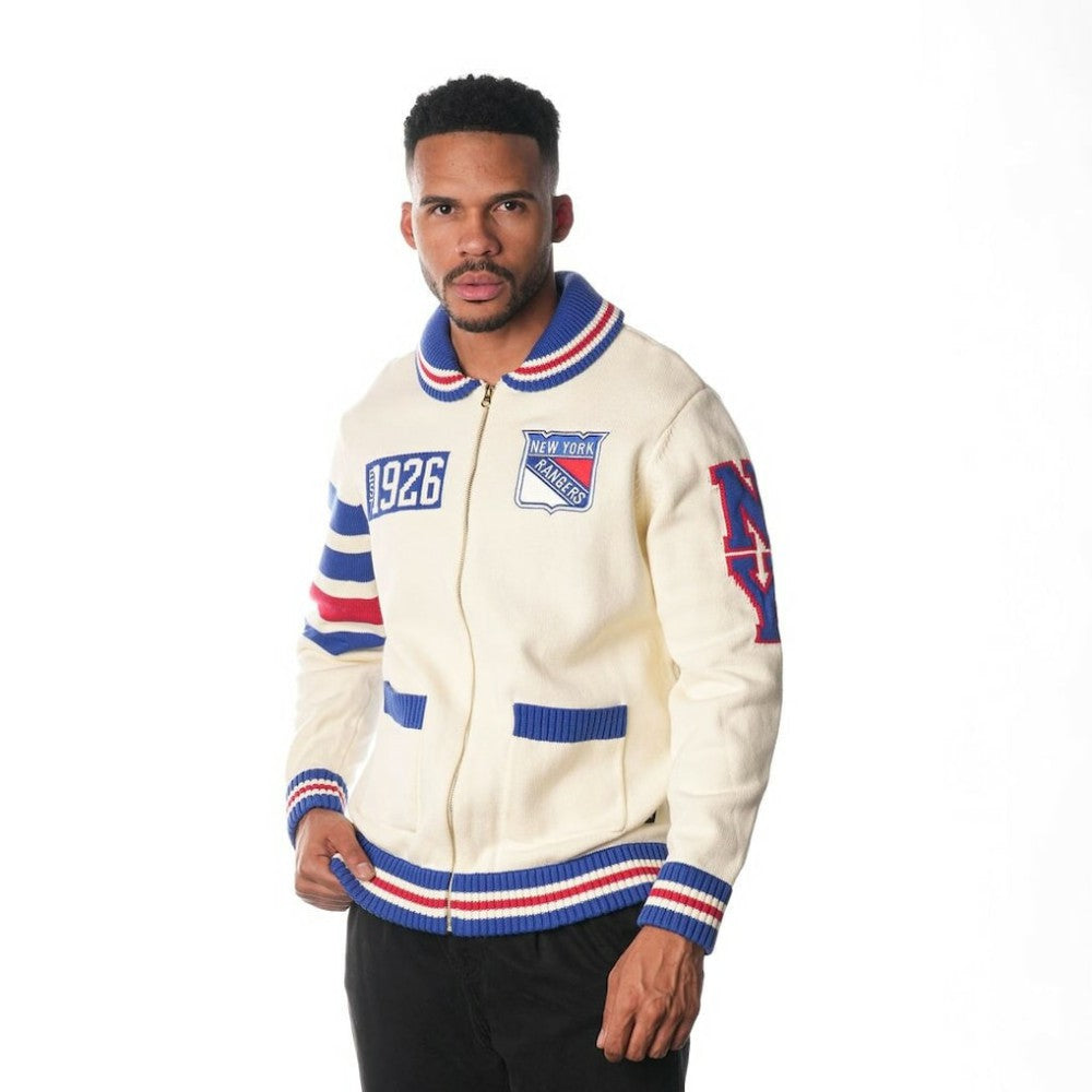 New York Rangers The Wild Collective Unisex Jacquard Full-Zip Sweater -  NHL