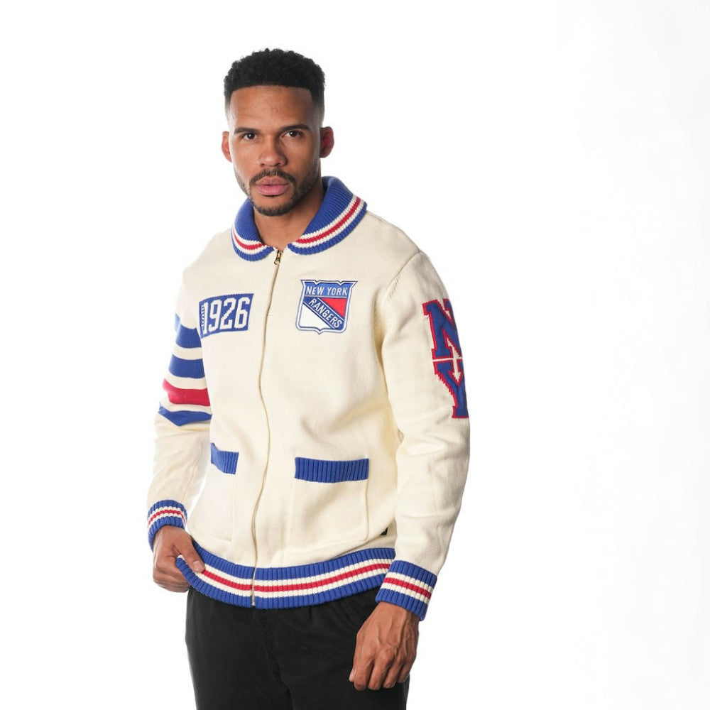 New York Rangers The Wild Collective Unisex Jacquard Full-Zip Sweater -  NHL
