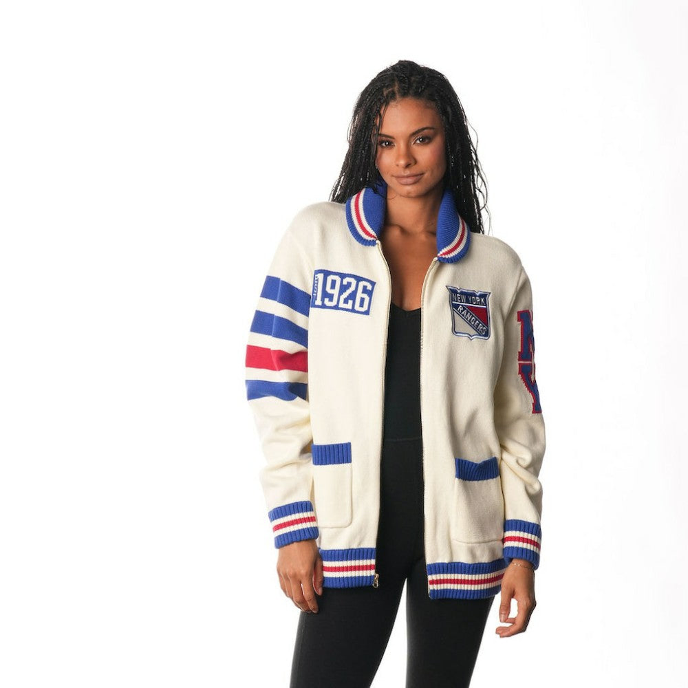 New York Rangers The Wild Collective Unisex Jacquard Full-Zip Sweater -  NHL
