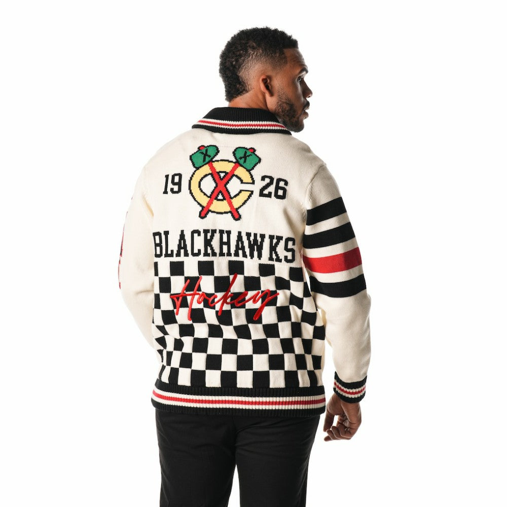Chicago Blackhawks The Wild Collective Unisex Jacquard Full-Zip Sweater -  NHL