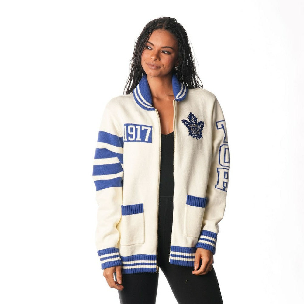 Toronto Maple Leafs The Wild Collective Unisex Jacquard Full-Zip Sweater -  NHL