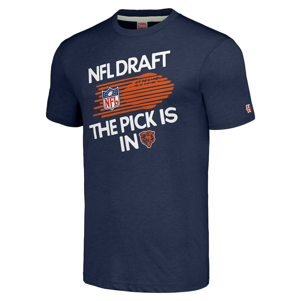Chicago Bears Homage Unisex 2024 Team Draft Tri-Blend T-Shirt | NFL On sale