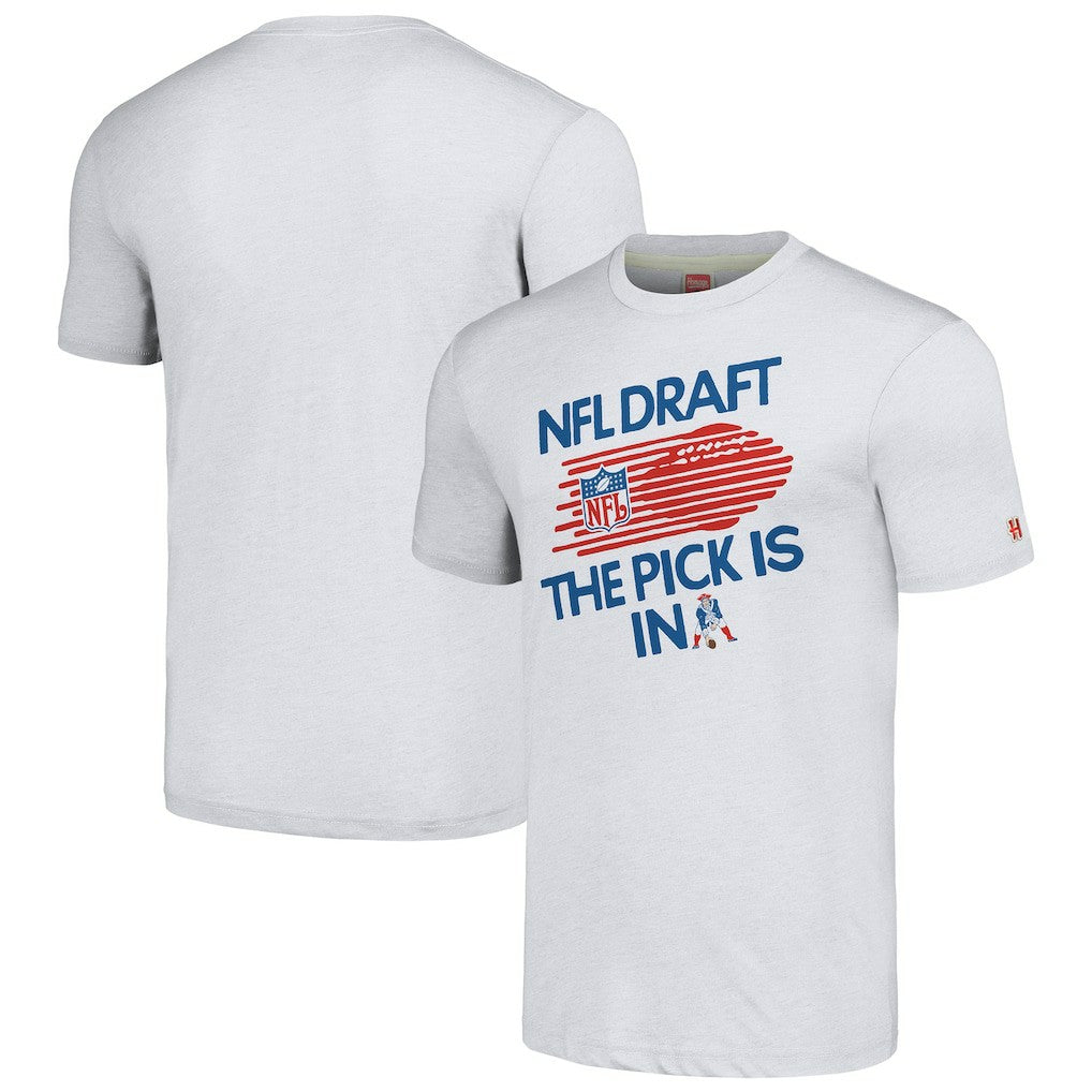 New England Patriots Homage Unisex 2024 Team Draft Tri-Blend T-Shirt | NFL On sale