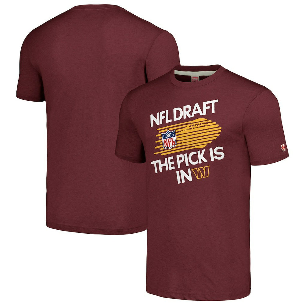 Washington Commanders Homage Unisex 2024 Team Draft Tri-Blend T-Shirt | NFL New