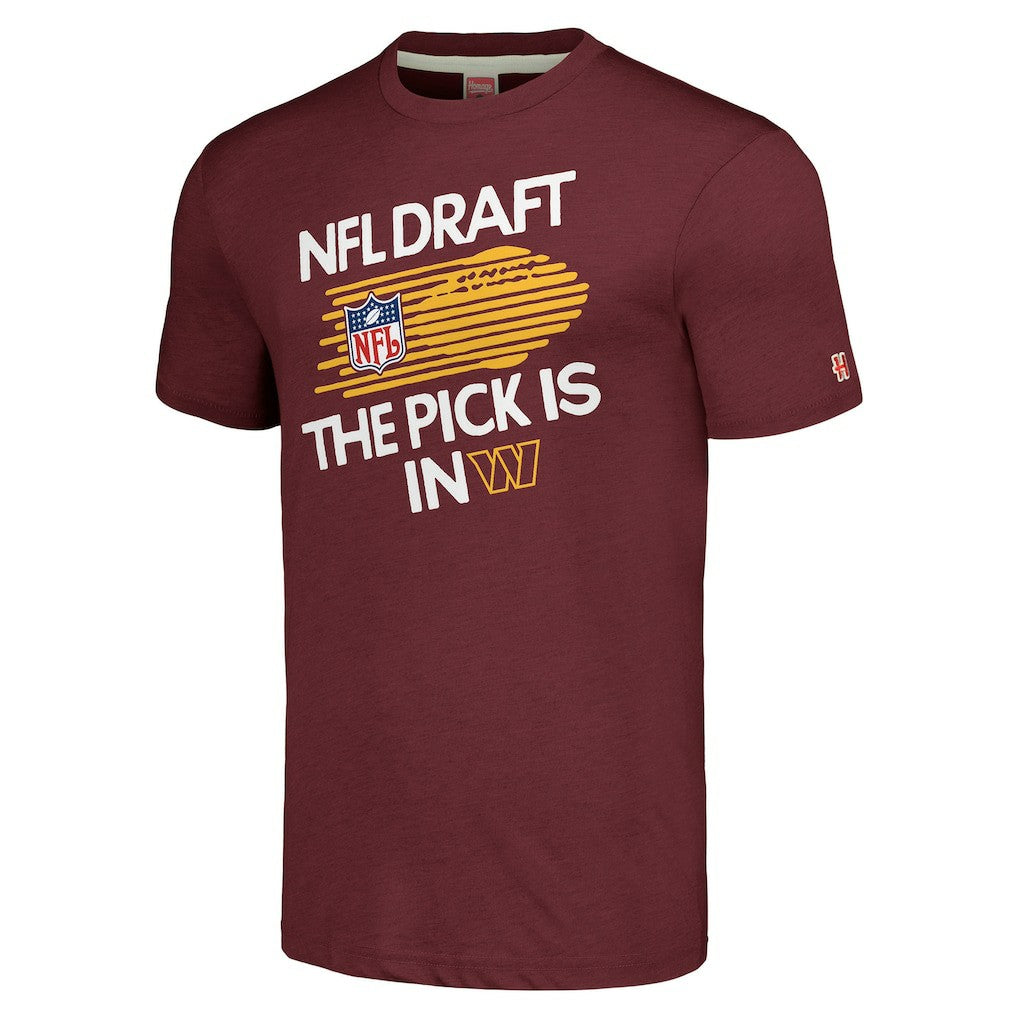 Washington Commanders Homage Unisex 2024 Team Draft Tri-Blend T-Shirt | NFL New