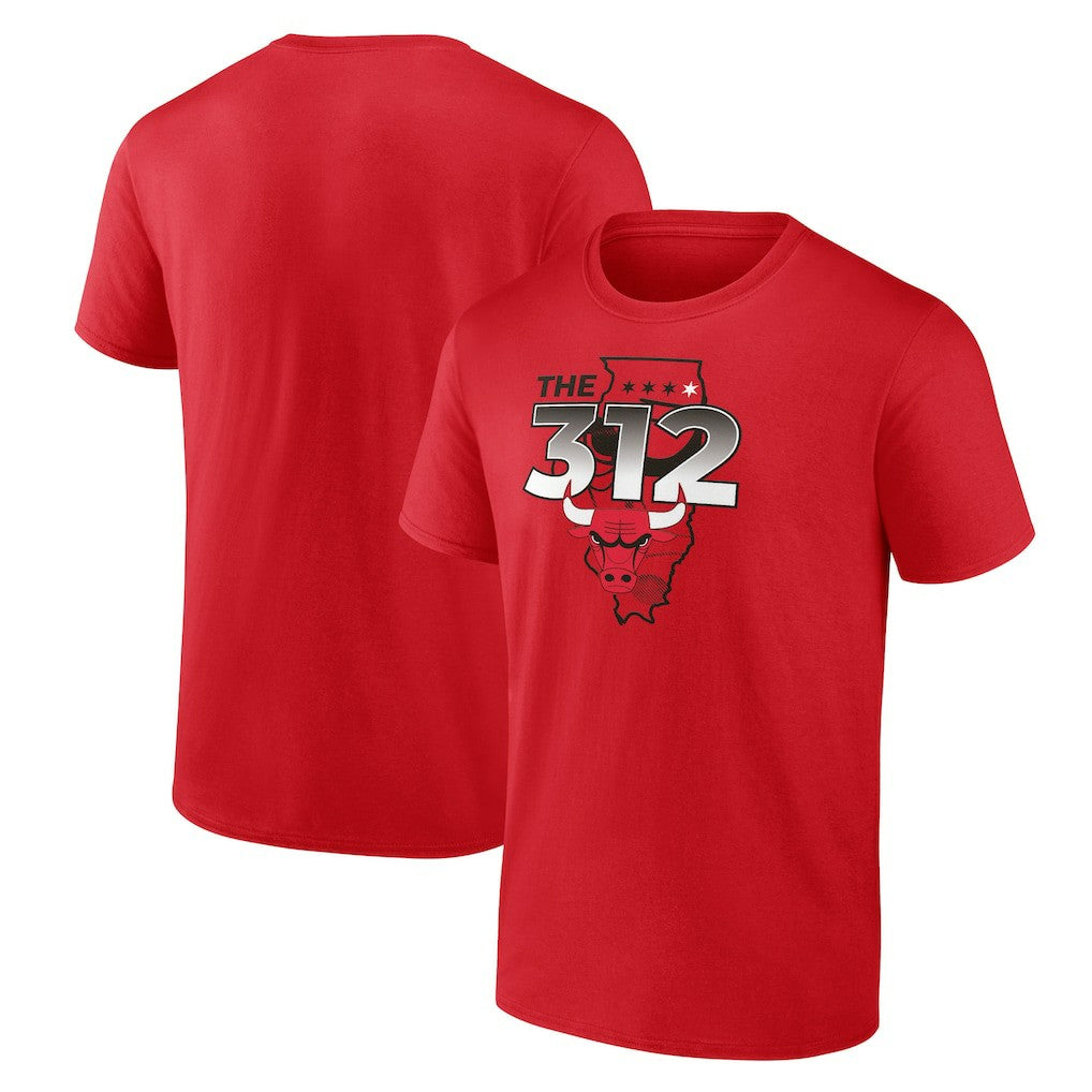 Red Chicago Bulls Pick & Roll Coverage T-Shirt sale | NBA