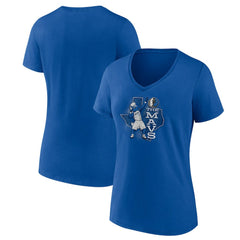 Blue Dallas Mavericks Pick & Roll Coverage V-Neck T-Shirt sale | NBA
