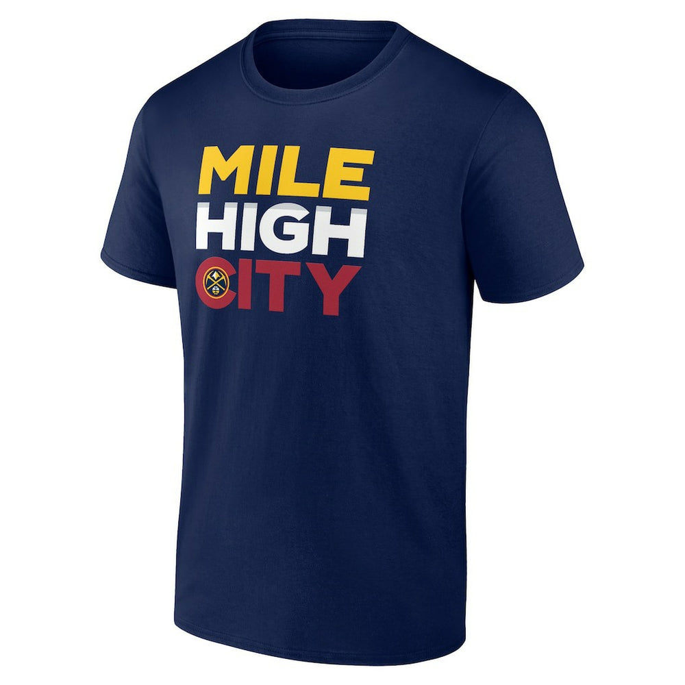Navy Denver Nuggets Pick & Roll Coverage T-Shirt sale | NBA