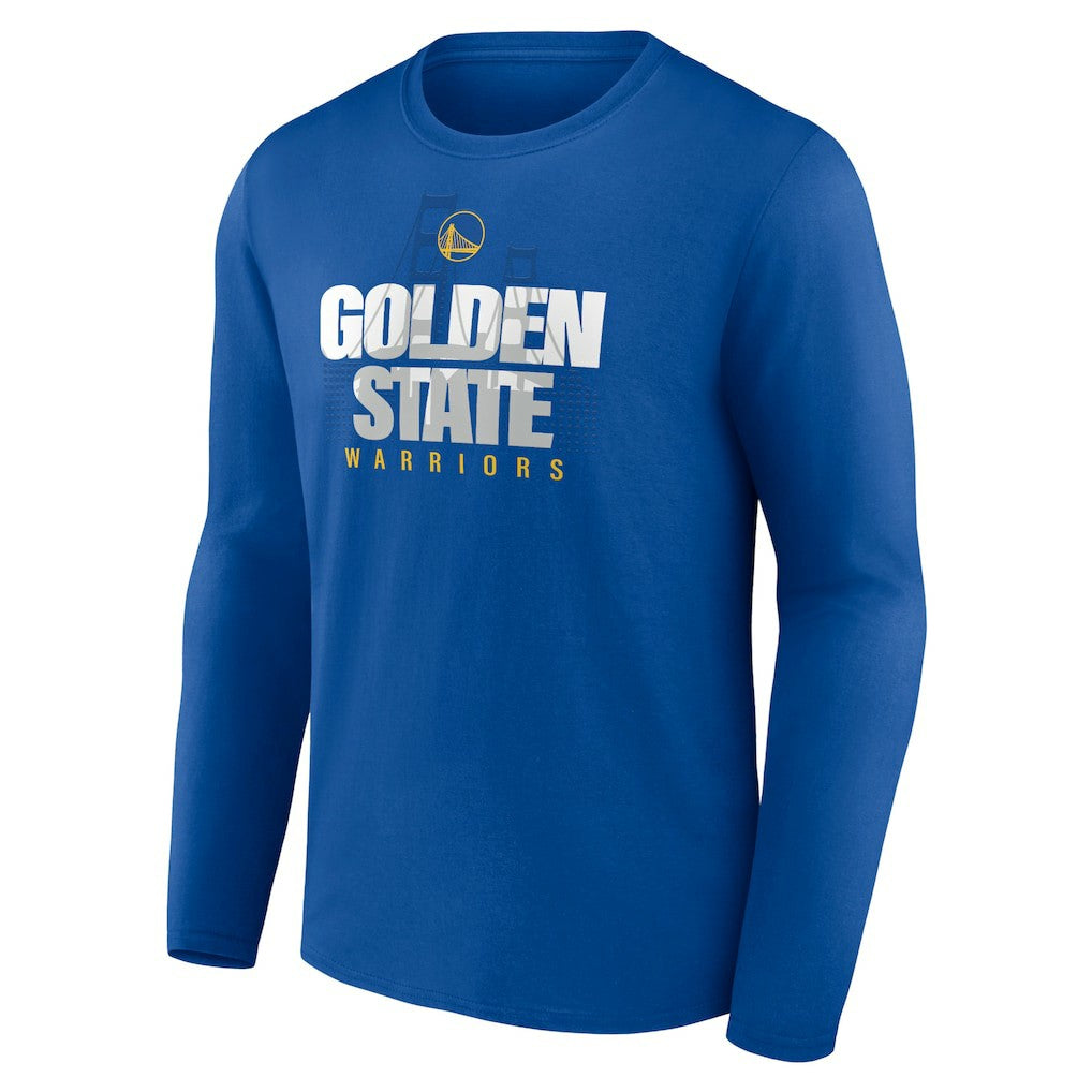 Royal Golden State Warriors Pick & Roll Coverage Long Sleeve T-Shirt sale | NBA