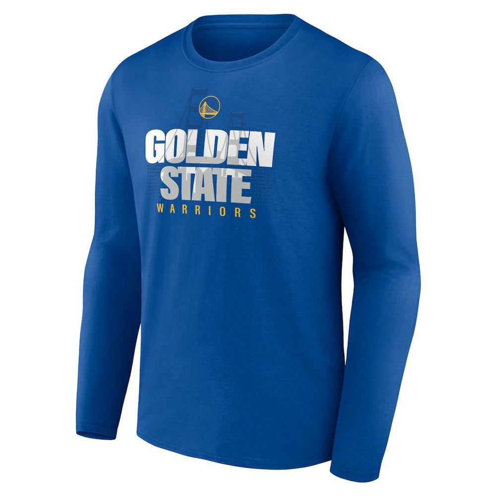 Royal Golden State Warriors Pick & Roll Coverage Long Sleeve T-Shirt sale | NBA