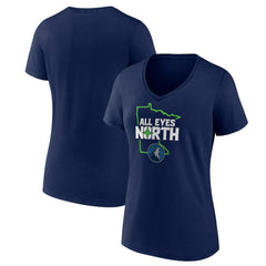 Navy Minnesota Timberwolves Pick & Roll Coverage V-Neck T-Shirt | NBA