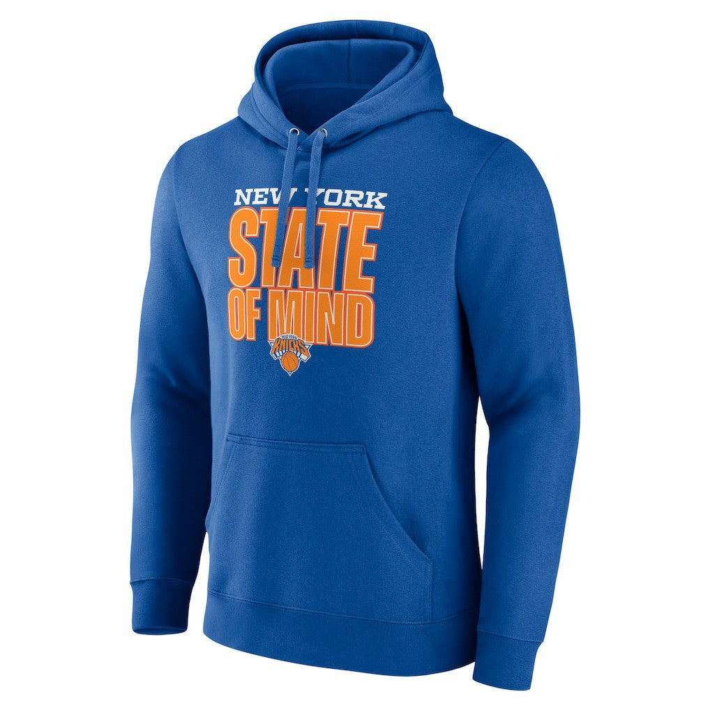 Blue New York Knicks Pick & Roll Coverage Pullover Hoodie | NBA