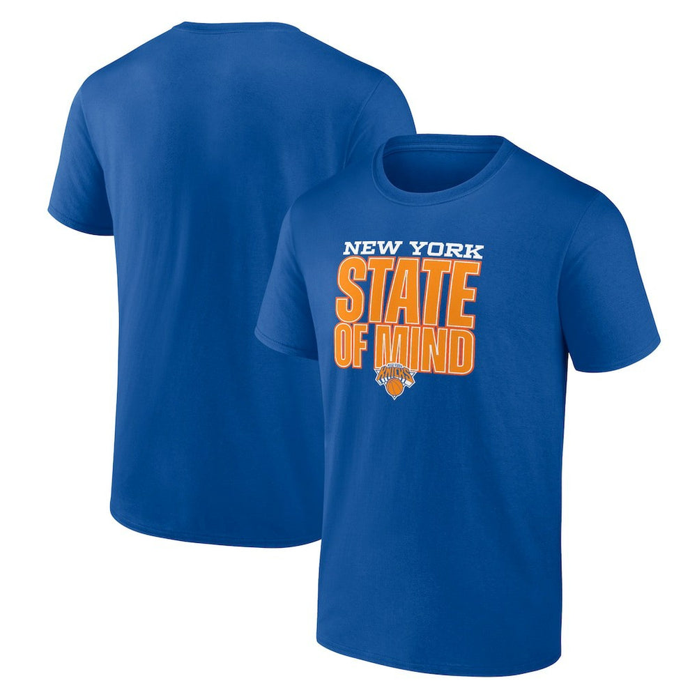 Blue New York Knicks Pick & Roll Coverage T-Shirt | NBA